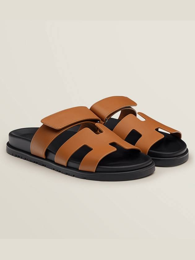 Chypre Calfskin Sandals Natural - HERMES - BALAAN 2