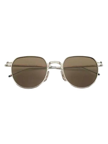 Eyewear Round Sunglasses Silver - THOM BROWNE - BALAAN 1