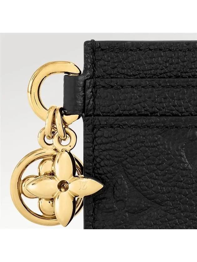 LV Charm Monogram Empreinte Leather Card Wallet Black - LOUIS VUITTON - BALAAN 3