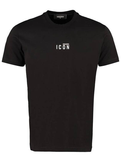 Men's Mini Icon Logo Short Sleeve T-Shirt Black - DSQUARED2 - BALAAN 2