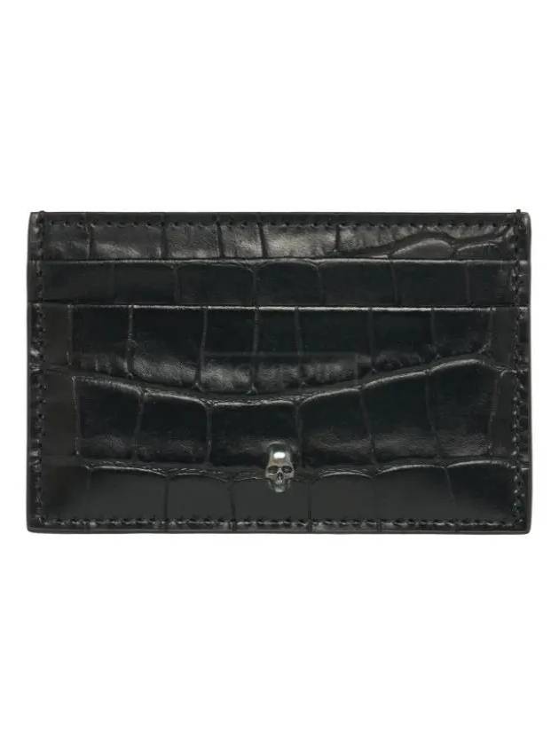 Skull Card Wallet Black - ALEXANDER MCQUEEN - BALAAN.