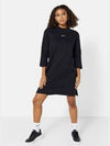 Women's Sportswear Fleece 3Q Logo Short Dress Black - NIKE - BALAAN 8