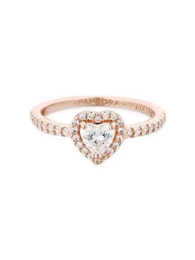 Sparkling Elevated Heart Ring Rose Gold - PANDORA - BALAAN 3