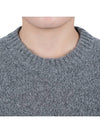 Heart Logo Cashmere Knit Top Grey - AMI - BALAAN 6