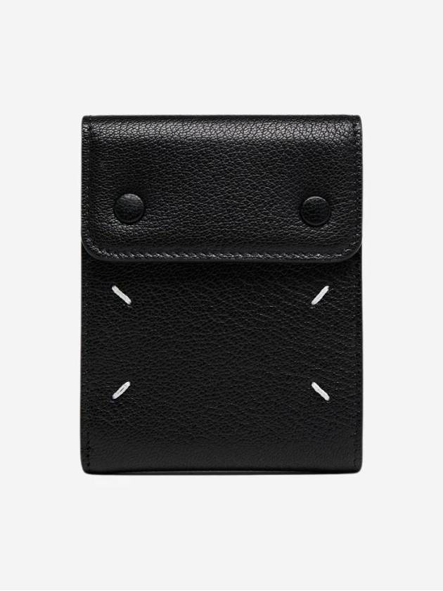 Contrast Stitch Halfwallet Black - MAISON MARGIELA - BALAAN 2