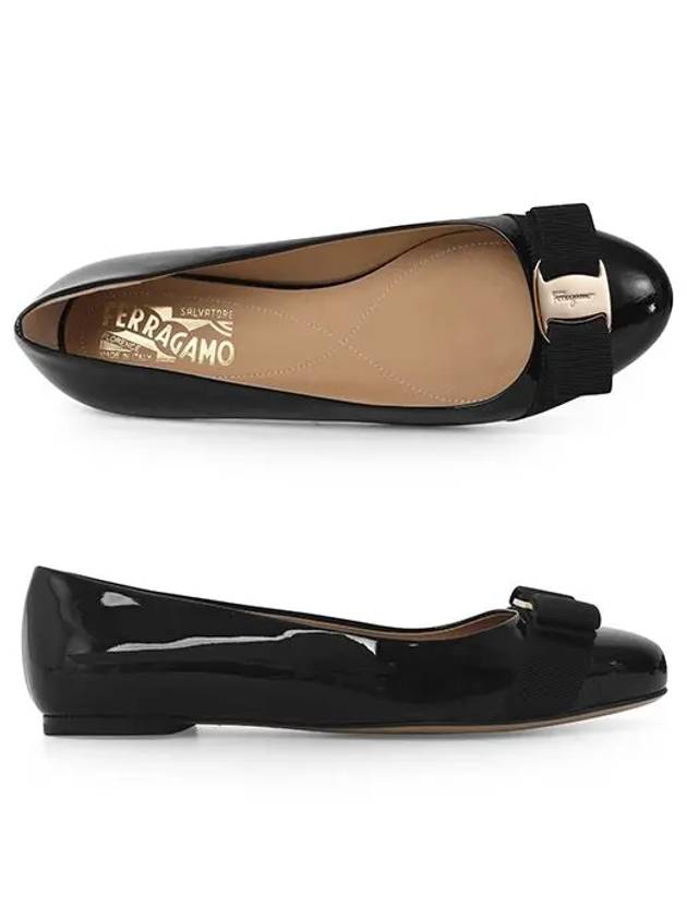 Women’s Varina Bellet Flats Black - SALVATORE FERRAGAMO - BALAAN 3