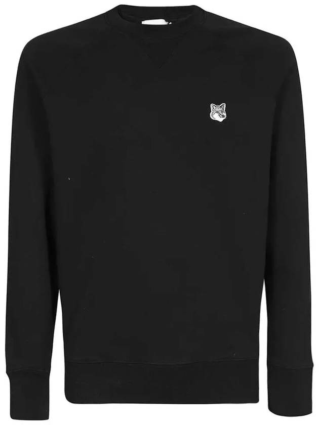 Grey Fox Head Patch Classic Sweatshirt Black - MAISON KITSUNE - BALAAN 2