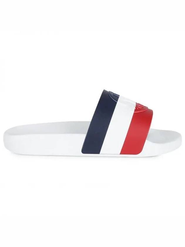 Basil Three Stripes Slippers White 4C00040 01A49 002 1062488 - MONCLER - BALAAN 1