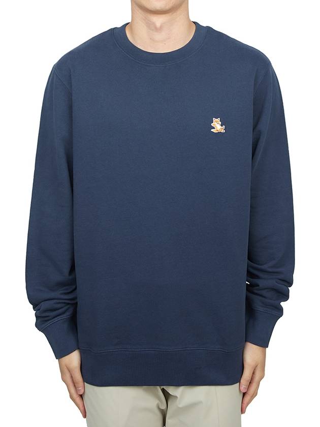 Chillax Patch Regular Sweatshirt Ink Blue - MAISON KITSUNE - BALAAN 2