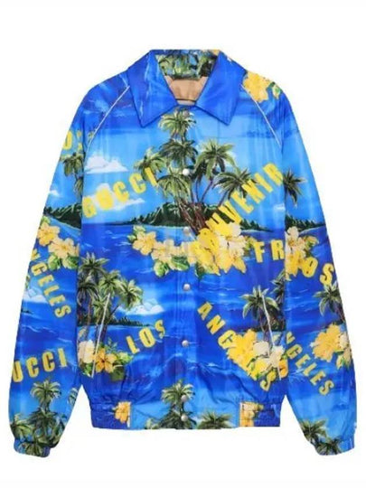 Print Nylon Jacket Blue - GUCCI - BALAAN 2