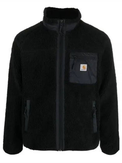 Prentis Logo Patch Fleece Zip-Up Jacket Black - CARHARTT WIP - BALAAN 2