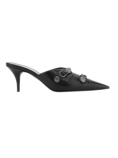 Cagle Pointed Toe Mule Heel Black - BALENCIAGA - BALAAN 1