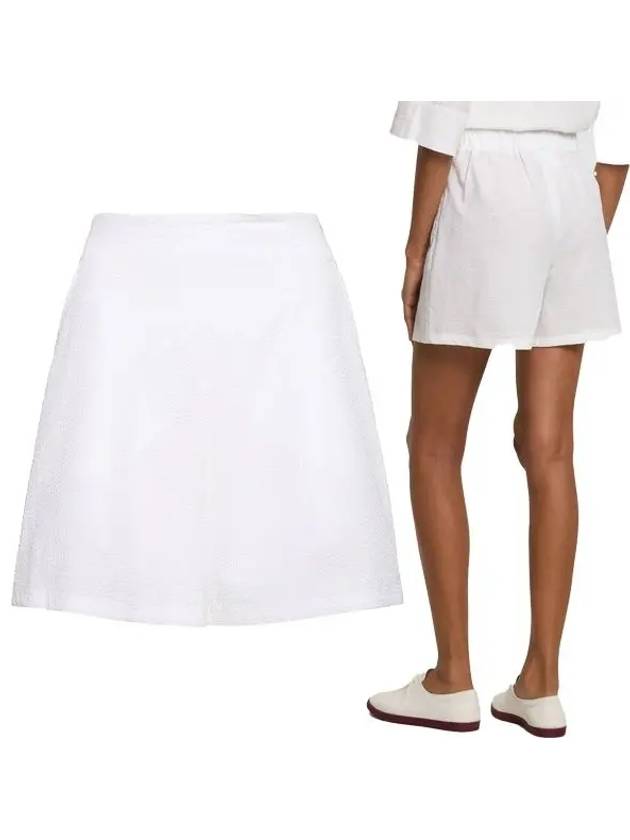 Canale seersucker cotton shorts white 2416141038 - MAX MARA LEISURE - BALAAN 1