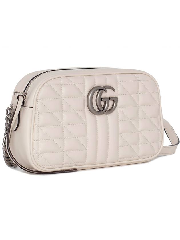 GG Marmont Matelasse Small Shoulder Bag White - GUCCI - BALAAN 3