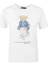 Women's Bear Print Short Sleeve T-Shirt White - POLO RALPH LAUREN - BALAAN 3