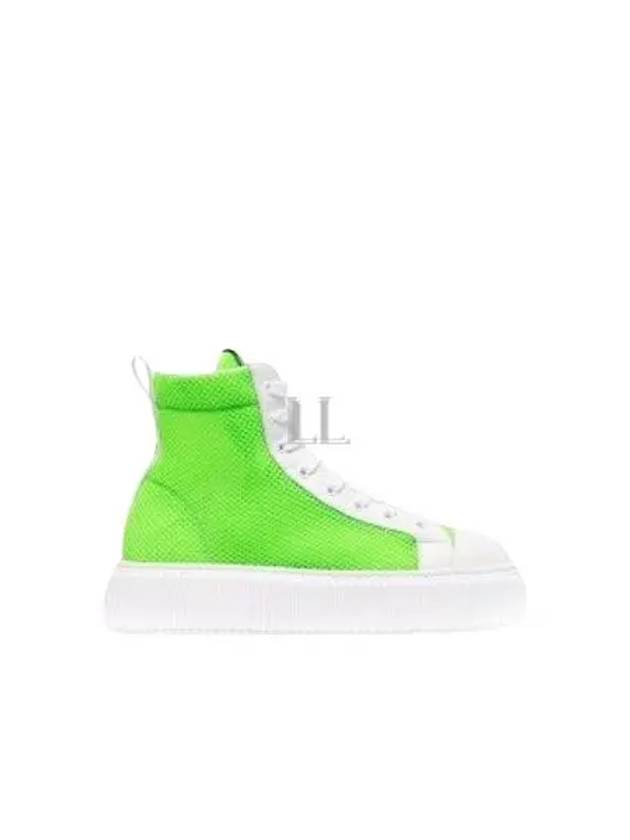 Fabric High Top Sneakers Green - MIU MIU - BALAAN 2