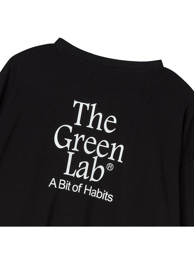 Essential Crop Long Sleeve T-Shirt Black - THE GREEN LAB - BALAAN 5