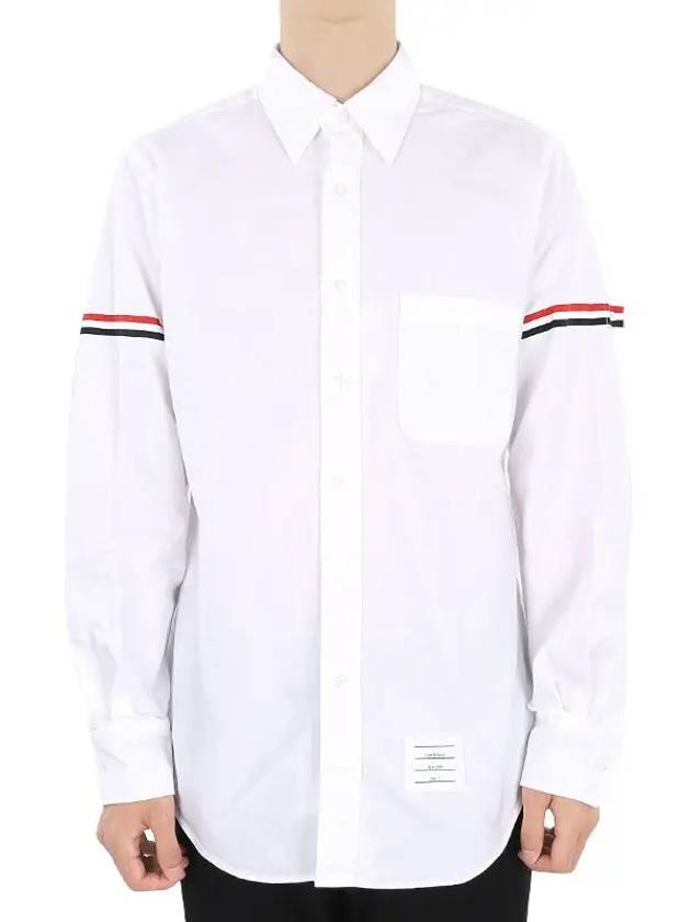 Armband Oxford Long Sleeve Shirt White - THOM BROWNE - BALAAN 3