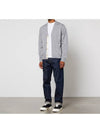 Tricolor Fox Patch Classic Cardigan Grey Melange - MAISON KITSUNE - BALAAN 4