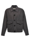 Paris Boxy Fit Wool Jacket Grey - AMI - BALAAN 2