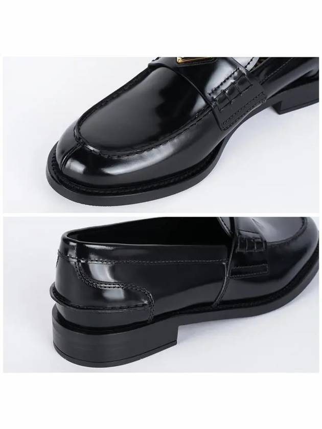 Brushed Leather Loafers Black - PRADA - BALAAN 5