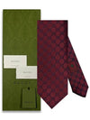 GG Logo Silk Jacquard Tie Burgundy - GUCCI - BALAAN 8