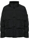 Garment Dyed Crinkle Reps Down Padding Black - STONE ISLAND - BALAAN 2