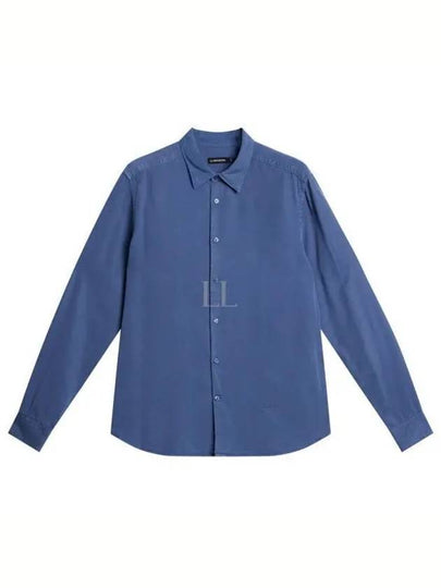 Slim Comfort Tencel Long Sleeve Shirt Bijou Blue - J.LINDEBERG - BALAAN 2