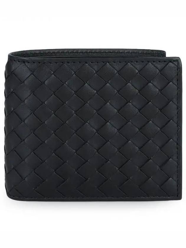 Intrecciato Weaving Half Wallet Dark Navy - BOTTEGA VENETA - BALAAN 2