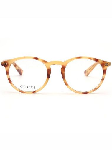 Eyewear Round Horn-Rimmed Eyeglasses Yellow - GUCCI - BALAAN 1