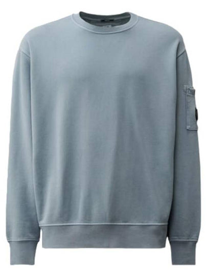 Brushed and Emerized Diagonal Fleece Lens Sweatshirt Blue - CP COMPANY - BALAAN 2