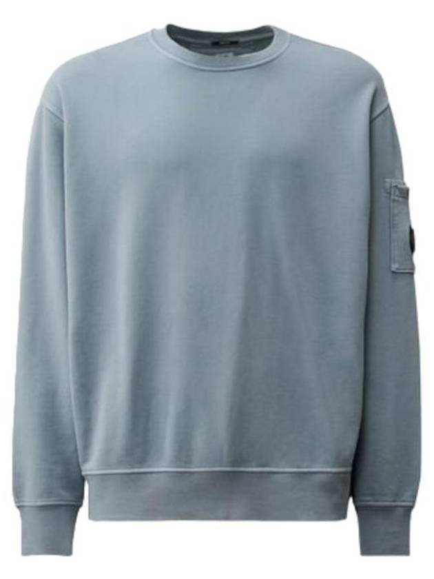 Brushed Emerized Diagonal Fleece Lens Sweatshirt Blue - CP COMPANY - BALAAN 2