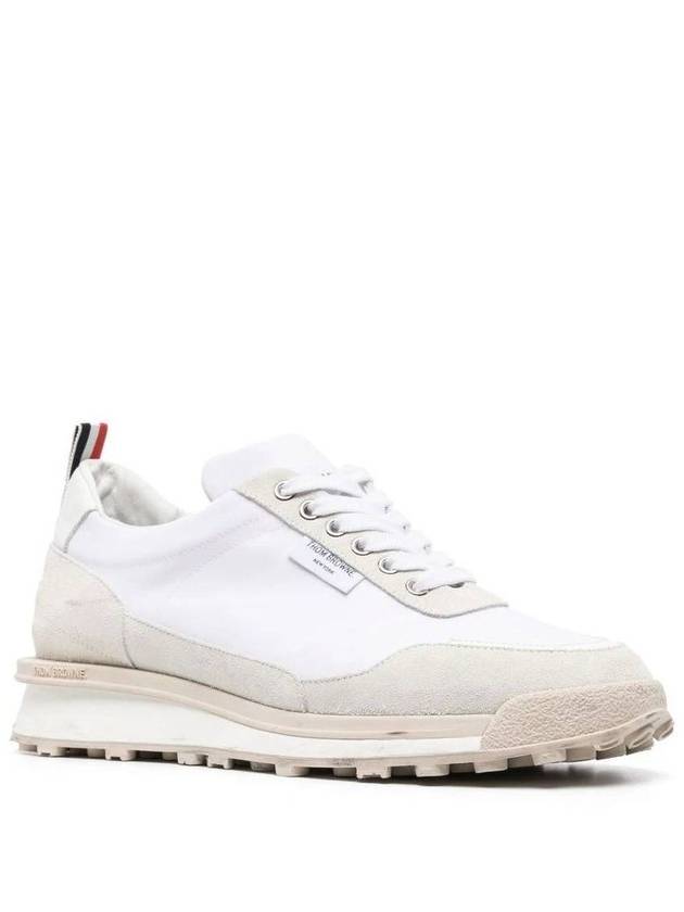 Alumni Eco Nylon Sneaker Tonal White Fun Mix - THOM BROWNE - BALAAN 3