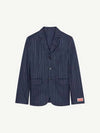 Men's Sprite 3 Button Blazer Jacket Navy - KENZO - BALAAN.