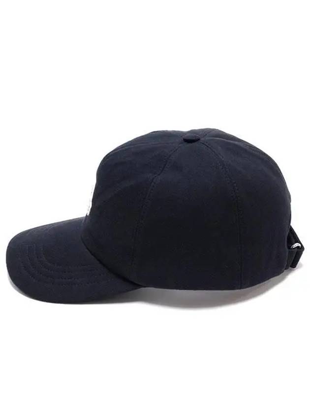 Fleece Logo Patch Cotton Baseball Ball Cap Navy - MONCLER - BALAAN 3