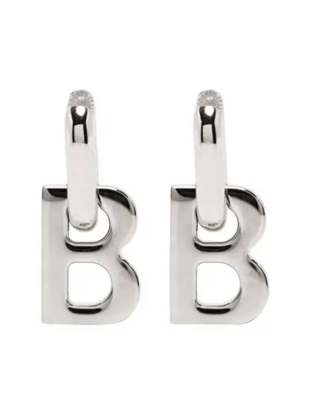 B Chain Brass Earrings Silver - BALENCIAGA - BALAAN 2