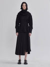 raw edge signature cutting knit sky black - LIE - BALAAN 4