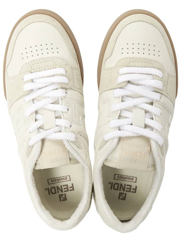 Match FF Logo Low Top Sneakers White - FENDI - BALAAN 3