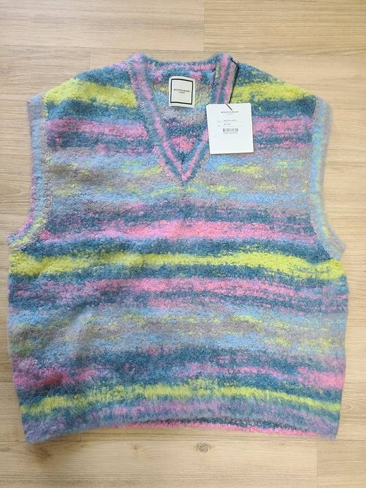 Blue Multicolor Knit Vest W223KN19523L - WOOYOUNGMI - BALAAN 1