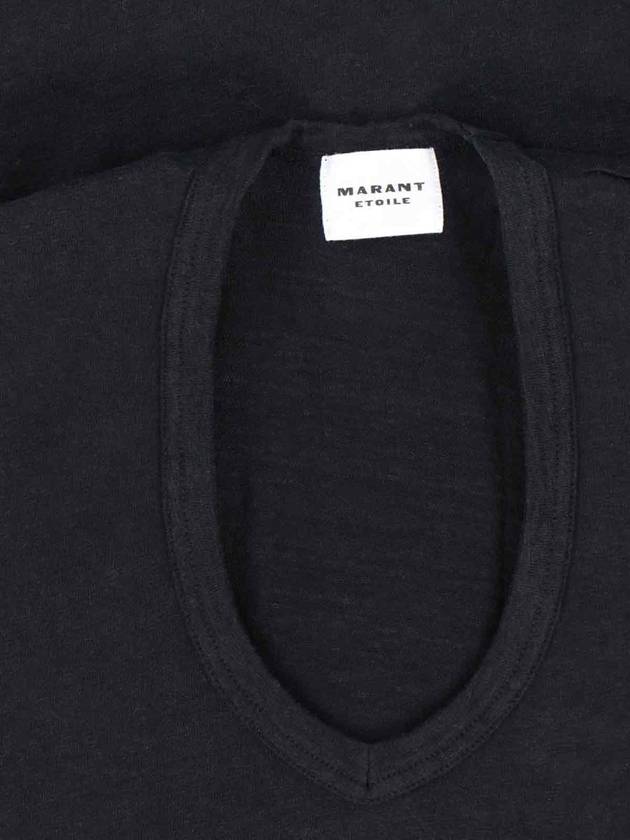 Short Sleeve T-Shirt TS0014FBB1N17E 01BK Black - ISABEL MARANT ETOILE - BALAAN 4