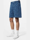 1AFVO5 Embroidered Damier Denim Shorts - LOUIS VUITTON - BALAAN 2