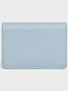 Celine Triomphe Shiny Calfskin Flap Card Holder Light Blue - CELINE - BALAAN 5