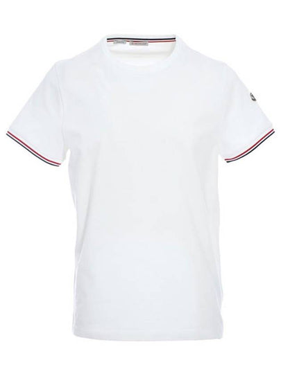 Arm Logo Round Short Sleeve T-Shirt  White - MONCLER - BALAAN 2