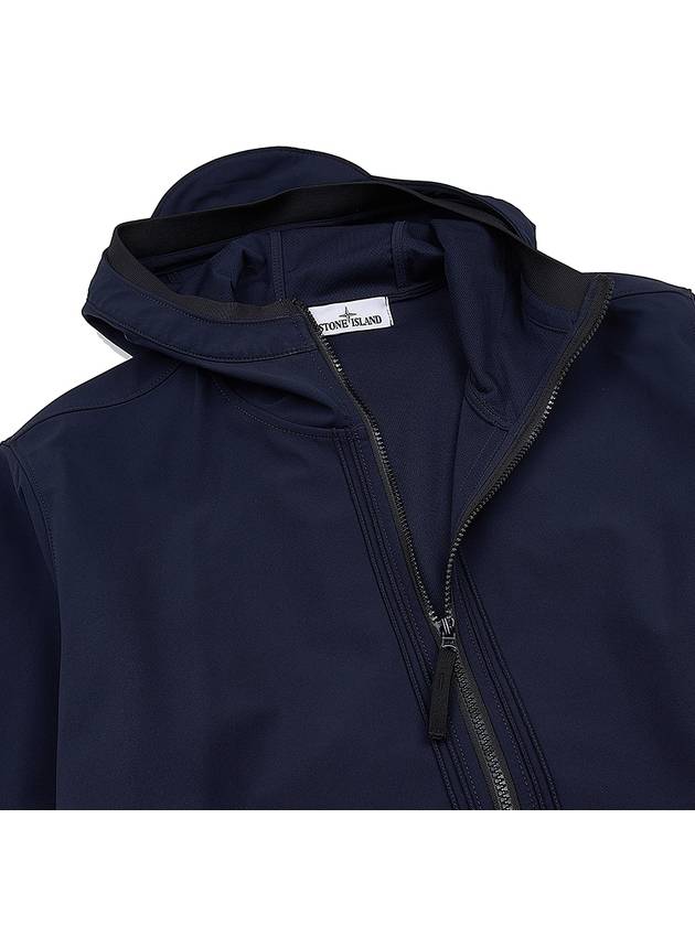 Wappen Patch Soft Shell Hooded Jacket Navy - STONE ISLAND - BALAAN 10