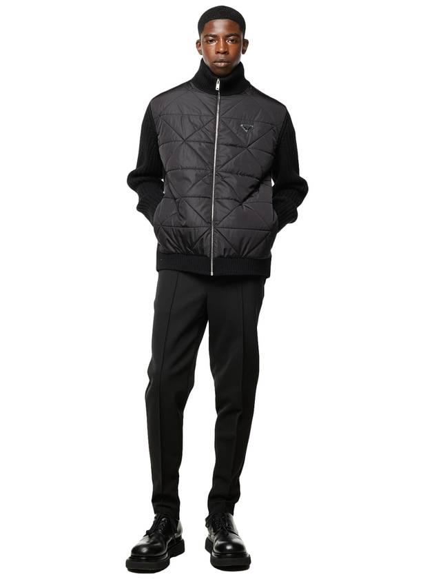 Re-Nylon Wool Jacket Black - PRADA - BALAAN 3