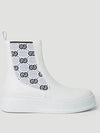 GG Jersey Leather Chelsea Boots White - GUCCI - BALAAN 2