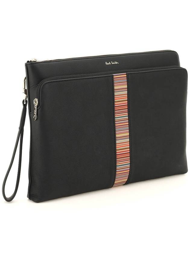 Center Signature Stripe Clutch Bag Black - PAUL SMITH - BALAAN 4