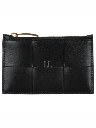 Intrecciato Zipper Card Wallet Black - BOTTEGA VENETA - BALAAN 2