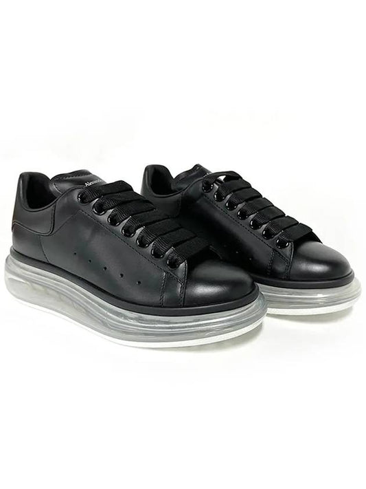 Oversized Clear Sole Low Top Sneakers Black - ALEXANDER MCQUEEN - BALAAN 2
