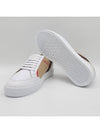 House Check Leather Sneakers Optic White - BURBERRY - BALAAN 7